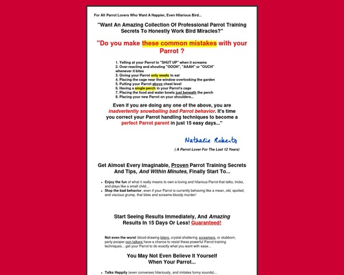 Uncover an Explosive New Parrot Coaching System